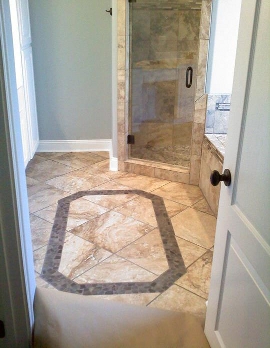 Bathroom floor by Sam Riddle Flooring
